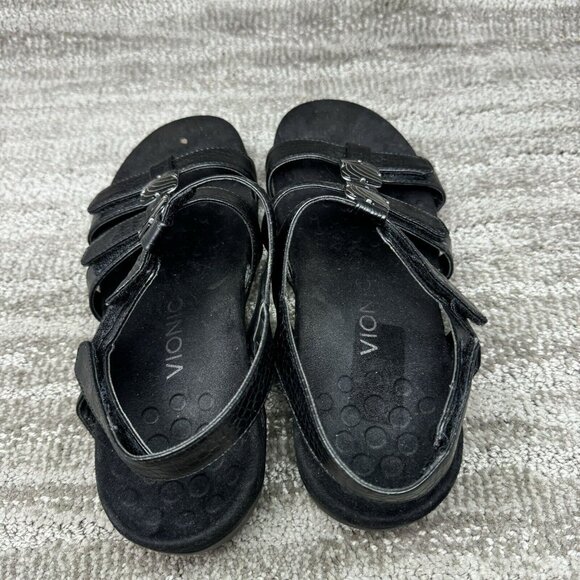 Women's Vionic Amber Black Croc Strappy Comfort Sandals Shoes US Size 8 - Picture 5 of 8